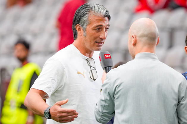 Canada Soccer 2026 FIFA World Cup Group Stage: Switzerland vs. Canada at BC Place Stadium in Vancouver, British Columbia; Murat Yakin, Switzerland s coach, in a TV interview with SRF Copyright: xJOERANxSTEINSIEKx