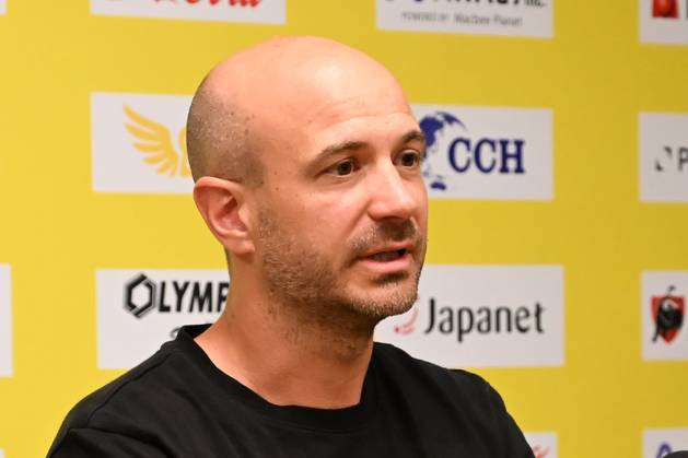 STVV s head coach Frederic De Meyer pictured during a press conference, PK, Pressekonferenz of Belgian first division soccer team Sint-Truiden VV, on Friday 26 June 2026 in Sint-Truiden, in preparation of the upcoming 2026-2027 Belgian first division soccer season. JILLxDELSAUX x179367421x