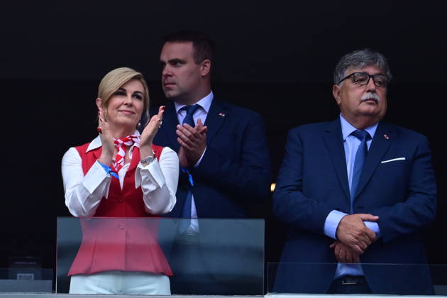 Croatia v Ghana - FIFA World Cup, WM, Weltmeisterschaft, Fussball 2026 - Group L PHILADELPHIA, USA - JUNE 27: Former Croatian President Kolinda Grabar-Kitarovic is seen prior the 2026 FIFA World Cup First Stage Group L match between Croatia and Ghana at Lincoln Financial Field (Philadelphia Stadium) in Philadelphia, Pennsylvania, United States on June 27, 2026. Abdulhamid Hosbas Anadolu Pennsylvania United States. Editorial use only. Please get in touch for any other usage.  Copyright: x2026xAnadoluxAbdulhamidxHosbasx