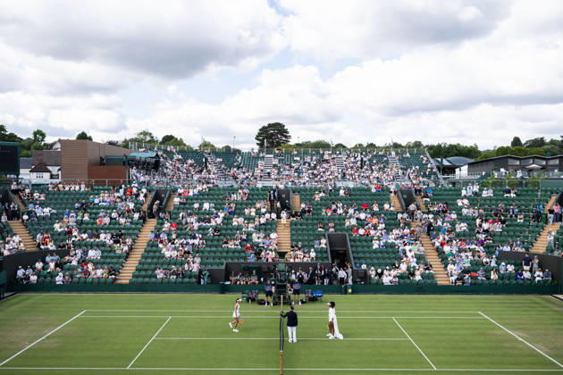 July 1, 2026: Anastasia Gasanova of Russia and Naomi Osaka of Japan ahead of a second-round women’s singles match on Day 3 of Wimbledon on July 1, 2026 in London. Photo by Jesper Zerman, BILDBYRAN, code JZ JZ0745, tennis, Wimbledon, 3 bbeng  Copyright: JESPERxZERMAN BB260701JZ003