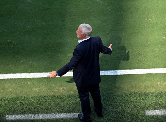 June 30, 2026, East Rutherford, New Jersey, USA: France s head coach Didier Deschamps reacts during the 2026 World Cup round of 32 football match between France and Sweden at New York New Jersey MetLife Stadium in East Rutherford, United States, on June 30, 2026. East Rutherford USA - ZUMAs337 20260630_znp_s337_053 Copyright: xGentxShkullakux