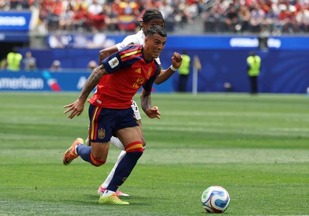 . - Spain v Austria, FIFA World Cup, WM, Weltmeisterschaft, Fussball 2026, Round Of 32, Los Angeles Stadium, Los Angeles, USA, 2nd July 2026. DC Photos Crystal Pix Pedro Porro of Spain national team, Nationalteam - Spain v Austria, FIFA World Cup 2026, Round Of 32, Los Angeles Stadium, Los Angeles, USA, 2nd July 2026. DC Photos Crystal Pix Los Angeles Los Angeles Stadium United States Of America Copyright: xDCxPhotosx CP_Spain_Austria_020726_DC_11