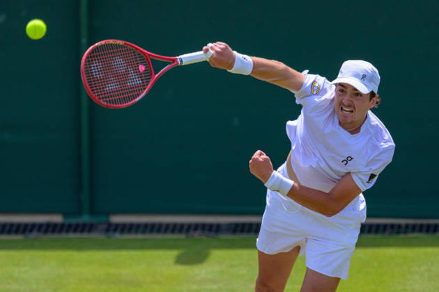 Day Five: The Championships - Wimbledon 2026 LONDON, ENGLAND JULY 03 - Joao Fonseca of Brazil during Gentlemen s Single Third Round against Roman Safiullin of Russia at The Wimbledon Lawn Tennis Championship at Wimbledon on July 03, 2026 in London, England. (Photo by Keeran Marquis) Copyright: xKeeranxMarquis Fotoarena SPPx Sportspressphoto_SPR183565
