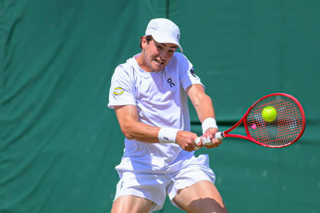 Day Five: The Championships - Wimbledon 2026 LONDON, ENGLAND JULY 03 - Joao Fonseca of Brazil during Gentlemen s Single Third Round against Roman Safiullin of Russia at The Wimbledon Lawn Tennis Championship at Wimbledon on July 03, 2026 in London, England. (Photo by Keeran Marquis) Copyright: xKeeranxMarquis Fotoarena SPPx Sportspressphoto_SPR183573