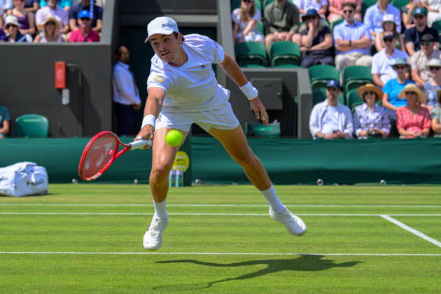 Day Five: The Championships - Wimbledon 2026 LONDON, ENGLAND JULY 03 - Joao Fonseca of Brazil during Gentlemen s Single Third Round against Roman Safiullin of Russia at The Wimbledon Lawn Tennis Championship at Wimbledon on July 03, 2026 in London, England. (Photo by Keeran Marquis) Copyright: xKeeranxMarquis Fotoarena SPPx Sportspressphoto_SPR183574