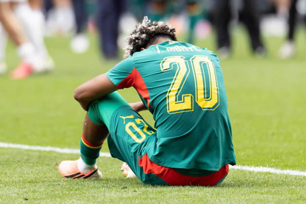 July 1, 2026, Seattle, Washington, USA: Senegal forward Ibrahim Mbaye (20) sits on field after a game loss at the end of the game Belgium national team, Nationalteam vs Senegal National Team for the FIFA World Cup, WM, Weltmeisterschaft, Fussball match, for the Round of 32 at Seattle Stadium. Belgium National Team Vs Senegal National Team - ZUMAl181 20260701_zsp_l181_125 Copyright: xMelissaxLevinx