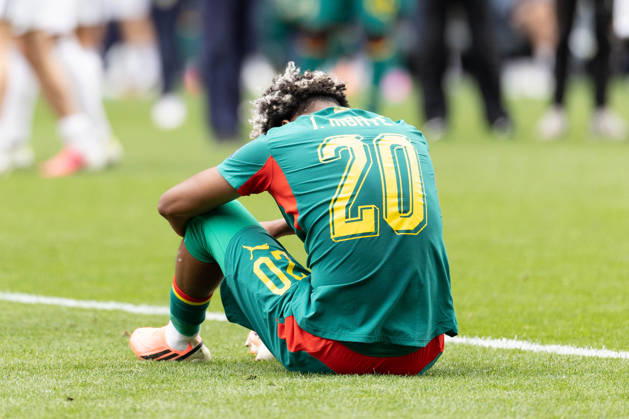 July 1, 2026, Seattle, Washington, USA: Senegal forward Ibrahim Mbaye (20) sits on field after a game loss at the end of the game Belgium national team, Nationalteam vs Senegal National Team for the FIFA World Cup, WM, Weltmeisterschaft, Fussball match, for the Round of 32 at Seattle Stadium. Seattle USA - ZUMAl181 20260701_zsp_l181_170 Copyright: xMelissaxLevinx