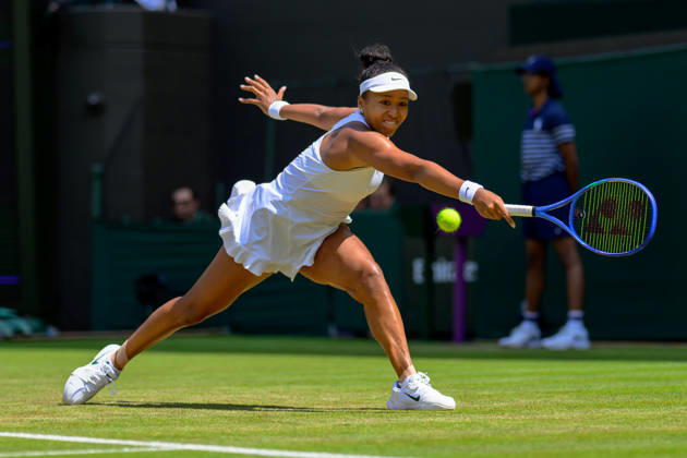 Day Five: The Championships - Wimbledon 2026 LONDON, ENGLAND JULY 03 - Naomi Osaka of Japan during Ladies Single Third Round against Daria Kasatkina of Australia at The Wimbledon Lawn Tennis Championship at Wimbledon on July 03, 2026 in London, England. (Photo by Keeran Marquis) Copyright: xKeeranxMarquis Fotoarena SPPx Sportspressphoto_SPR183606