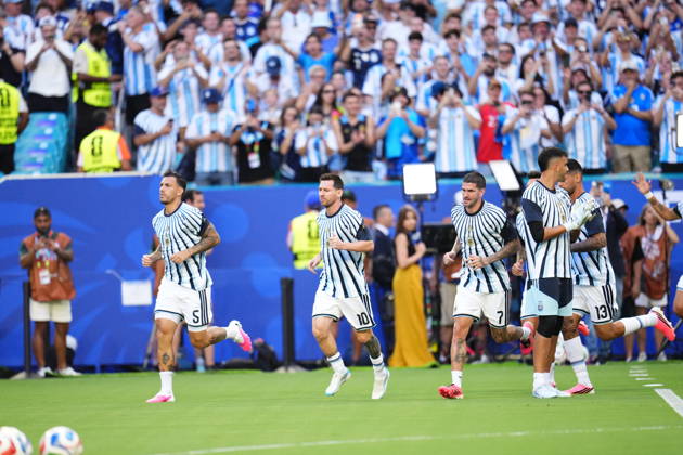 Argentina v Cape Verde - FIFA World Cup, WM, Weltmeisterschaft, Fussball 2026 - Round of 32 FLORIDA, USA - JULY 03: Lionel Messi of Argentina warms up prior the 2026 FIFA World Cup Round of 32 match between Argentina and Cape Verde at the Hard Rock Stadium (Miami Stadium) in Miami Gardens, Florida, United States on July 03, 2026. Jose Hernandez Anadolu Texas United States. Editorial use only. Please get in touch for any other usage.  Copyright: x2026xAnadoluxJosexHernandezx