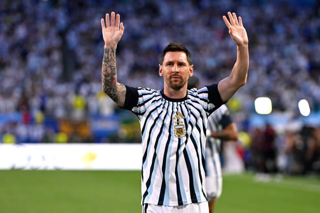 2026-07-04 Argentina v Cabo Verde - Round Of 32 - FIFA World Cup, WM, Weltmeisterschaft, Fussball 2026 MIAMI GARDENS, UNITED STATES - JULY 3: Lionel Messi of Argentina during the Round Of 32 - FIFA World Cup 2026 match between Argentina and Cabo Verde at Miami Stadium on July 3, 2026 in Miami Gardens, Florida. (Photo by Pablo Morano BSR Agency) Miami Gardens United States Content not available for redistribution in The Netherlands directly or indirectly through any third parties. Copyright: xBSRxAgencyx