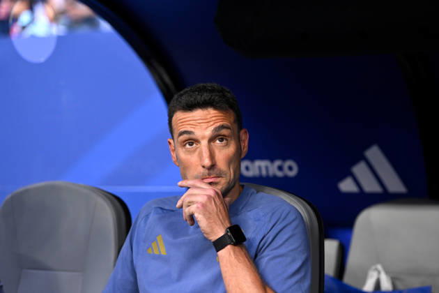 2026-07-04 Argentina v Cabo Verde - Round Of 32 - FIFA World Cup, WM, Weltmeisterschaft, Fussball 2026 MIAMI GARDENS, UNITED STATES - JULY 3: coach Lionel Scaloni of Argentina during the Round Of 32 - FIFA World Cup 2026 match between Argentina and Cabo Verde at Miami Stadium on July 3, 2026 in Miami Gardens, Florida. (Photo by Pablo Morano BSR Agency) Miami Gardens United States Content not available for redistribution in The Netherlands directly or indirectly through any third parties. Copyright: xBSRxAgencyx