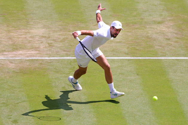 Novak Djokovic, SRB, during the third round of the 2026 All England Lawn Tennis Championships at Wimbledon, men s singles, London, July 3, 2026