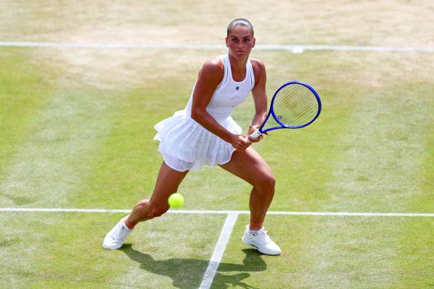 Marta Kostyuk duruing her fourth round match Wimbledon Tennis Championships, Day 8, The All England Lawn Tennis and Croquet Club, London, UK - 06 Jul 2026London The All England Lawn Tennis and United Kingdom  Copyright: xJamesxMarsh Shutterstockx 16978026af