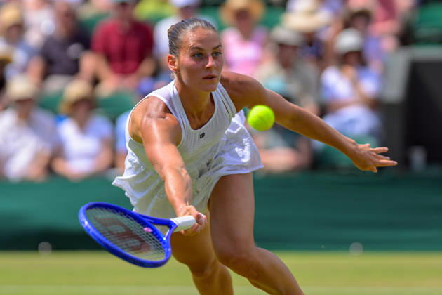 Day Eight: The Championships - Wimbledon 2026 LONDON, ENGLAND JULY 06 - Marta Kostyuk of Ukraine during Ladies Single Fourth Round against JAshlyn Krueger of United States at The Wimbledon Lawn Tennis Championship at Wimbledon on July 06, 2026 in London, England. (Photo by Keeran Marquis) Copyright: xKeeranxMarquis Fotoarena SPPx Sportspressphoto_SPR186096