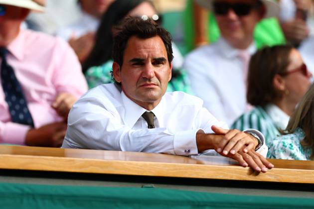 Roger Federer in the Royal Box on Centre Court Wimbledon Tennis Championships, Day 8, The All England Lawn Tennis and Croquet Club, London, UK - 06 Jul 2026London The All England Lawn Tennis and United Kingdom  Copyright: xJamesxMarsh Shutterstockx 16978026gn