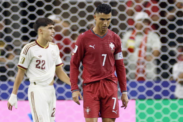 Portugal v Spain: Round of 16 - FIFA World Cup, WM, Weltmeisterschaft, Fussball 2026 Cristiano Ronaldo of Portugal looks dejected during the FIFA World Cup 2026 Round Of 16 match between Portugal and Spain at Dallas Stadium on July 6, 2026 in Arlington, United States. Arlington Dallas Stadium TX United States Copyright: xAllstarxPicturexLibraryxLtdx