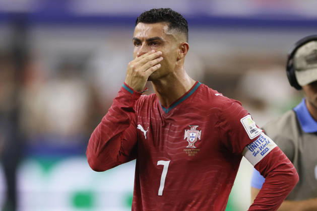 Portugal v Spain: Round of 16 - FIFA World Cup, WM, Weltmeisterschaft, Fussball 2026 Cristiano Ronaldo of Portugal looks dejected after the FIFA World Cup 2026 Round Of 16 match between Portugal and Spain at Dallas Stadium on July 6, 2026 in Arlington, United States. Arlington Dallas Stadium TX United States Copyright: xAllstarxPicturexLibraryxLtdx