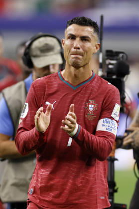 Portugal v Spain: Round of 16 - FIFA World Cup, WM, Weltmeisterschaft, Fussball 2026 Cristiano Ronaldo of Portugal in tears after the FIFA World Cup 2026 Round Of 16 match between Portugal and Spain at Dallas Stadium on July 6, 2026 in Arlington, United States. Arlington Dallas Stadium TX United States Copyright: xAllstarxPicturexLibraryxLtdx