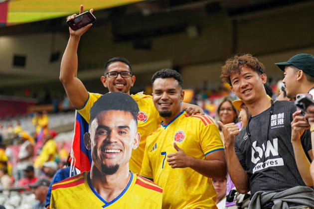 Canada Soccer 2026 FIFA World Cup, Round of 16: Switzerland vs. Colombia at BC Place, Vancouver; Luis Diaz, Luis Diaz, Colombia; 7 spectators, fans, stands Copyright: xJOERANxSTEINSIEKx