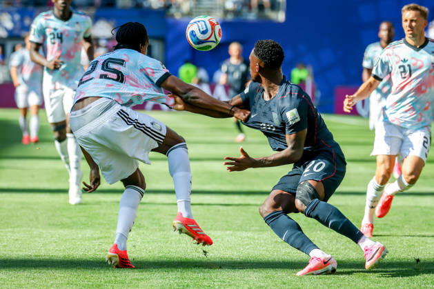 July 6, 2026, Seattle, Washington, USA: United States of America forward Folarin Balogun (20) and Belgium defender Nathan Ngoy (25) during the match between USA and Belgium in the World Cup 2026 at Seattle Stadium, Seattle, Washington Seattle USA - ZUMAj111 20260706_zsp_j111_020 Copyright: xTomxJonesx