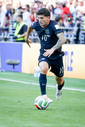 July 6, 2026, Seattle, Washington, USA: United States of America forward Christian Pulisic (10) during the match between USA and Belgium in the World Cup 2026 at Seattle Stadium, Seattle, Washington Seattle USA - ZUMAj111 20260706_zsp_j111_033 Copyright: xTomxJonesx