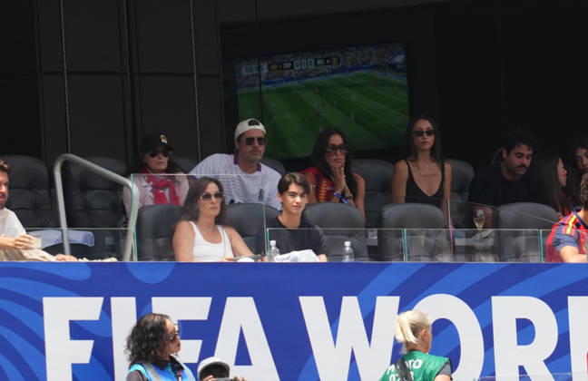Brad Pitt of the U.S. during the Spain vs. Belgium quarterfinal match at the 2026 FIFA World Cup, Los Angeles Stadium, Los Angeles, U.S., on July 10, 2026. Thor Wegner, DeFodi Images. Photo by DeFodi Images
