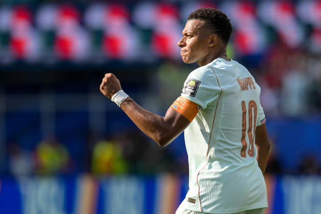 Soccer, 2026 World Cup, 20260709, France vs. Morocco. Pictured: Goal 1-0, goal celebration, goal scorer, Kylian Mbappé (France), 10, Foxborough, Boston, Massachusetts, United States of America Copyright: Passion2Press MarkusxFischerx