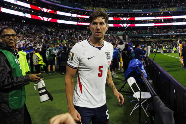 Mexico v England: Round Of 16 - FIFA World Cup, WM, Weltmeisterschaft, Fussball 2026 Mexico City, Mexico - July 5: John Stones of England celebrate after winning the FIFA World Cup 2026 Round Of 16 match between Mexico and England at Mexico City Stadium on July 5, 2026 in Mexico City, Mexico Mexico City Mexico City Stadium Mexico Mexico Copyright: xLatinxSportxImagesx