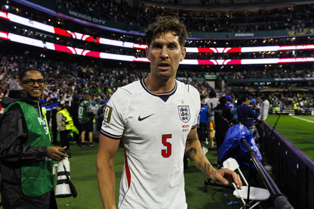 Mexico v England: Round Of 16 - FIFA World Cup, WM, Weltmeisterschaft, Fussball 2026 Mexico City, Mexico - July 5: John Stones of England celebrate after winning the FIFA World Cup 2026 Round Of 16 match between Mexico and England at Mexico City Stadium on July 5, 2026 in Mexico City, Mexico Mexico City Mexico City Stadium Mexico Mexico Copyright: xLatinxSportxImagesx