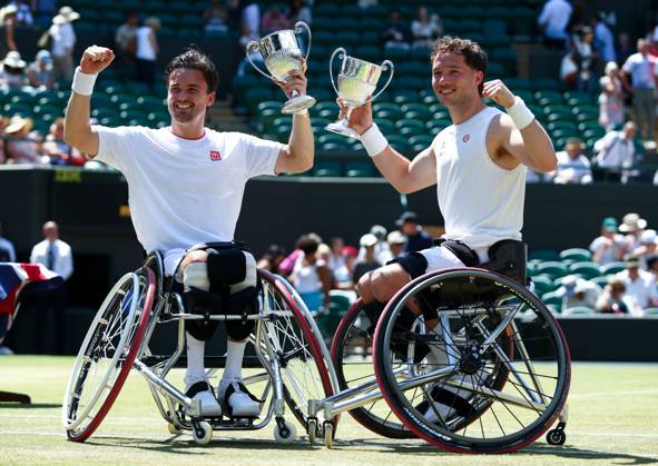 Tennis, Wimbledon, Tag 13, Rollstuhltennis, Männer, Doppel