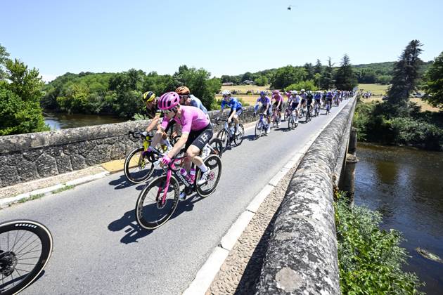 German Georg Steinhauser of EF Education-EasyPost pictured in action during the stage 8 of the 2026 Tour de France cycling race, a stage of 182km from Perigueux to Bergerac, on Saturday 11 July 2026. The 113th edition of the Tour de France starts on Saturday 4 July in Barcelona, Spain, and will finish in Paris, France on the 26th of July. TOMASxSISKxPOOL  x180934479x