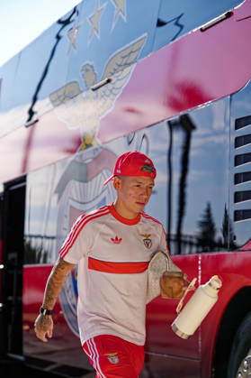 RECORD DATE NOT STATED Trofeu do Algarve 25th Anniversary - SL Benfica vs CR Flamengo, Estadio do Algarve, Portugal. Estadio do Algarve, Portugal. 11 July 2026. 25 Gianluca Prestianni of SL Benfica arriving at the SL Benfica v CR Flamengo football match for the Algarve Trophy 25th Anniversary. Credit: Nuno Pires Veloso Morse Images. Copyright: xx