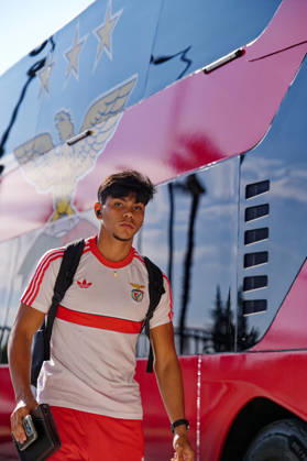 RECORD DATE NOT STATED Trofeu do Algarve 25th Anniversary - SL Benfica vs CR Flamengo, Estadio do Algarve, Portugal. Estadio do Algarve, Portugal. 11 July 2026. 33 Gabriel Indio of SL Benfica arriving at the SL Benfica v CR Flamengo football match for the Algarve Trophy 25th Anniversary. Credit: Nuno Pires Veloso Morse Images. Copyright: xx