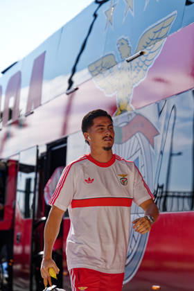 RECORD DATE NOT STATED Trofeu do Algarve 25th Anniversary - SL Benfica vs CR Flamengo, Estadio do Algarve, Portugal. Estadio do Algarve, Portugal. 11 July 2026. 9 Franjo Ivanovic of SL Benfica arriving at the SL Benfica v CR Flamengo football match for the Algarve Trophy 25th Anniversary. Credit: Nuno Pires Veloso Morse Images. Copyright: xx