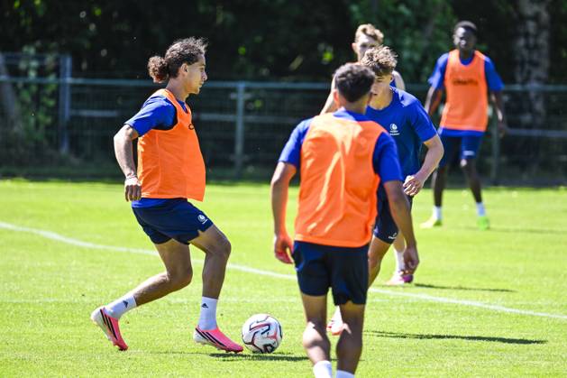 Gent s Mohammed El Adfaoui pictured in action during the summer training camp of Belgian first division soccer team KAA Gent in Losser, the Netherlands on Monday 13 July 2026, to prepare for the upcoming 2026-2027 season. TOM GOYVAERTS TomxGoyvaerts  x181121228x