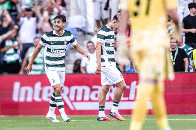 July 14, 2026, Faro, Faro, Portugal: Daniel Braganca of Sporting Clube de Portugal celebrates scoring his sides second goal of the match during the Pre-Season Firiendly match between Sporting CP and Celtic FC at Estadio do Algarve in Faro on July 14, 2026 Faro Portugal - ZUMAg283 20260714_zsp_g283_019 Copyright: xJoaoxGregoriox