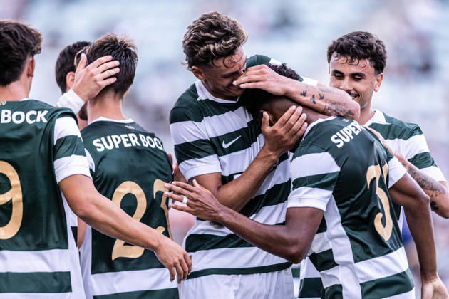July 14, 2026, Faro, Faro, Portugal: Daniel Braganca of Sporting Clube de Portugal celebrates scoring his sides fourth goal of the match during the Pre-Season Firiendly match between Sporting CP and Celtic FC at Estadio do Algarve in Faro on July 14, 2026 Faro Portugal - ZUMAg283 20260714_zsp_g283_033 Copyright: xJoaoxGregoriox