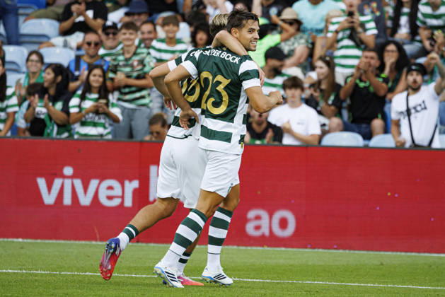 Jesse Dery and Daniel Braganca seen celebrating after scoring goal during International Friendly, Länderspiel, Nationalmannschaft game between teams of Sporting CP and Celtic FC (Ana Catarina Santana Ball Raw Images) Loule Estadio Algarve Portugal Copyright: xAnaxCatarinaxSantanax anacatarinasantana_sporting_celtic_2627_4-8