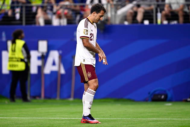 2026-07-14 France v Spain - Semi Final - FIFA World Cup, WM, Weltmeisterschaft, Fussball 2026 ARLINGTON, UNITED STATES - JULY 14: Mikel Oyarzabal of Spain during the Semi Final - FIFA World Cup 2026 match between France and Spain at Dallas Stadium on July 14, 2026 in Arlington, Texas. (Photo by Pablo Morano BSR Agency) Arlington United States Content not available for redistribution in The Netherlands directly or indirectly through any third parties. Copyright: xBSRxAgencyx