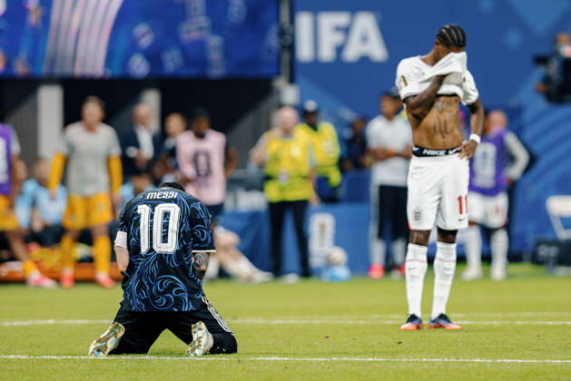England vs Argentina ATLANTA, GE - 15.07.2026: ENGLAND VS ARGENTINA - Lionel Messi of Argentina celebrates qualification for the final after the match between England and Argentina, valid for the semi-final of the 2026 World Cup, held at the Mercedes-Benz Stadium in Atlanta, United States. (Photo: Marcelo Machado de Melo Fotoarena) x2985384x  MarceloxMachadoxdexMelo