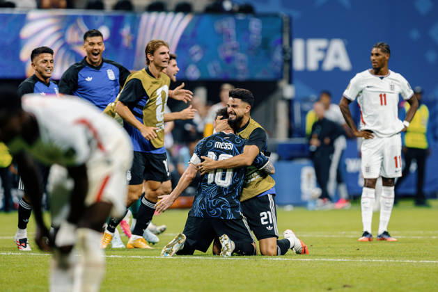 England vs Argentina ATLANTA, GE - 15.07.2026: ENGLAND VS ARGENTINA - Lionel Messi of Argentina celebrates qualification for the final after the match between England and Argentina, valid for the semi-final of the 2026 World Cup, held at the Mercedes-Benz Stadium in Atlanta, United States. (Photo: Marcelo Machado de Melo Fotoarena) x2985385x  MarceloxMachadoxdexMelo