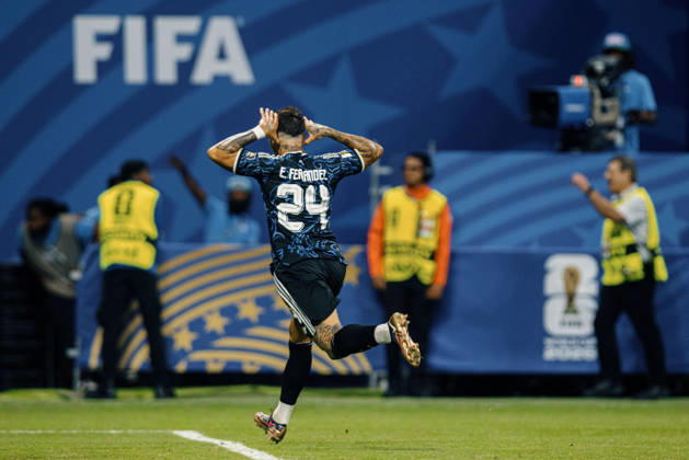 England vs Argentina ATLANTA, GE - 15.07.2026: ENGLAND VS ARGENTINA - Enzo Fernandez of Argentina celebrates after scoring a goal during the match between England and Argentina, valid for the semi-final of the 2026 World Cup, held at the Mercedes-Benz Stadium in Atlanta, United States. (Photo: Marcelo Machado de Melo Fotoarena) x2985561x  MarceloxMachadoxdexMelo