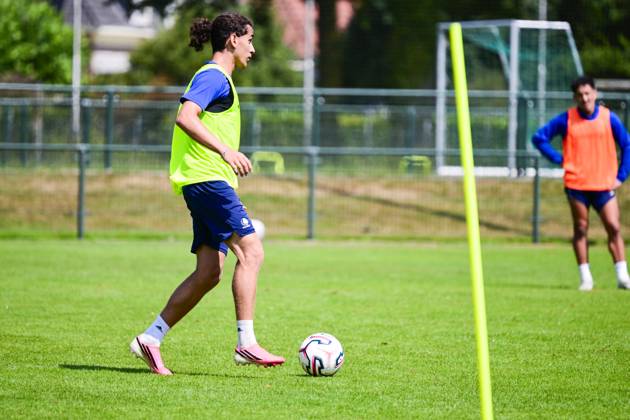 Gent s Mohammed El Adfaoui pictured in action during the summer training camp of Belgian first division soccer team KAA Gent in De Lutte, Losser, the Netherlands on Friday 17 July 2026, to prepare for the upcoming 2026-2027 season. TOM GOYVAERTS TomxGoyvaerts  x181329234x