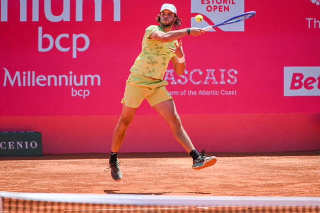 July 23, 2026, Lisbon, Lisbon, Portugal: JAIME FARIA in action during the Round of 16 at the Millennium Estoril Open ATP, Tennis Herren tennis tournament at Clube de Tenis do Estoril. Lisbon Portugal - ZUMAr238 20260723_zip_r238_019 Copyright: xRicardoxRochax
