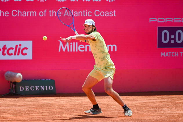 July 23, 2026, Lisbon, Lisbon, Portugal: JAIME FARIA in action during the Round of 16 at the Millennium Estoril Open ATP, Tennis Herren tennis tournament at Clube de Tenis do Estoril. Lisbon Portugal - ZUMAr238 20260723_zip_r238_022 Copyright: xRicardoxRochax