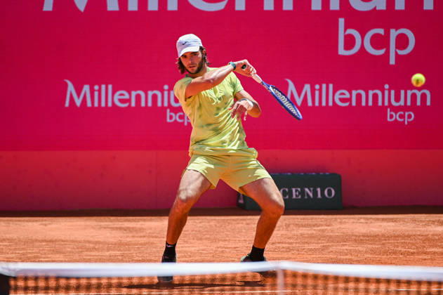 July 23, 2026, Lisbon, Lisbon, Portugal: JAIME FARIA in action during the Round of 16 at the Millennium Estoril Open ATP, Tennis Herren tennis tournament at Clube de Tenis do Estoril. Lisbon Portugal - ZUMAr238 20260723_zip_r238_024 Copyright: xRicardoxRochax