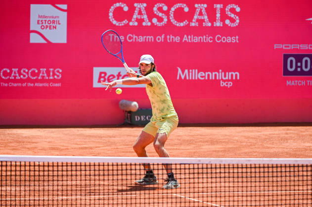 July 23, 2026, Lisbon, Lisbon, Portugal: JAIME FARIA in action during the Round of 16 at the Millennium Estoril Open ATP, Tennis Herren tennis tournament at Clube de Tenis do Estoril. Lisbon Portugal - ZUMAr238 20260723_zip_r238_026 Copyright: xRicardoxRochax
