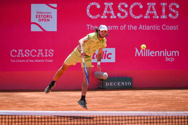 July 23, 2026, Lisbon, Lisbon, Portugal: JAIME FARIA in action during the Round of 16 at the Millennium Estoril Open ATP, Tennis Herren tennis tournament at Clube de Tenis do Estoril. Lisbon Portugal - ZUMAr238 20260723_zip_r238_027 Copyright: xRicardoxRochax