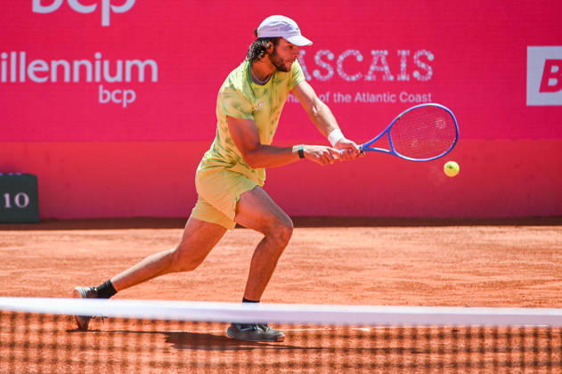 July 23, 2026, Lisbon, Lisbon, Portugal: JAIME FARIA in action during the Round of 16 at the Millennium Estoril Open ATP, Tennis Herren tennis tournament at Clube de Tenis do Estoril. Lisbon Portugal - ZUMAr238 20260723_zip_r238_029 Copyright: xRicardoxRochax