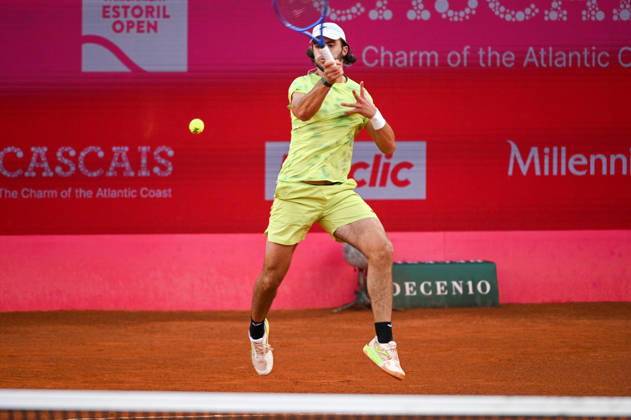 July 24, 2026, Lisbon, Lisbon, Portugal: JAIME FARIA in action during the Quarter-finals at the Millennium Estoril Open ATP, Tennis Herren tennis tournament at Clube de Tenis do Estoril. Lisbon Portugal - ZUMAr238 20260724_zip_r238_068 Copyright: xRicardoxRochax